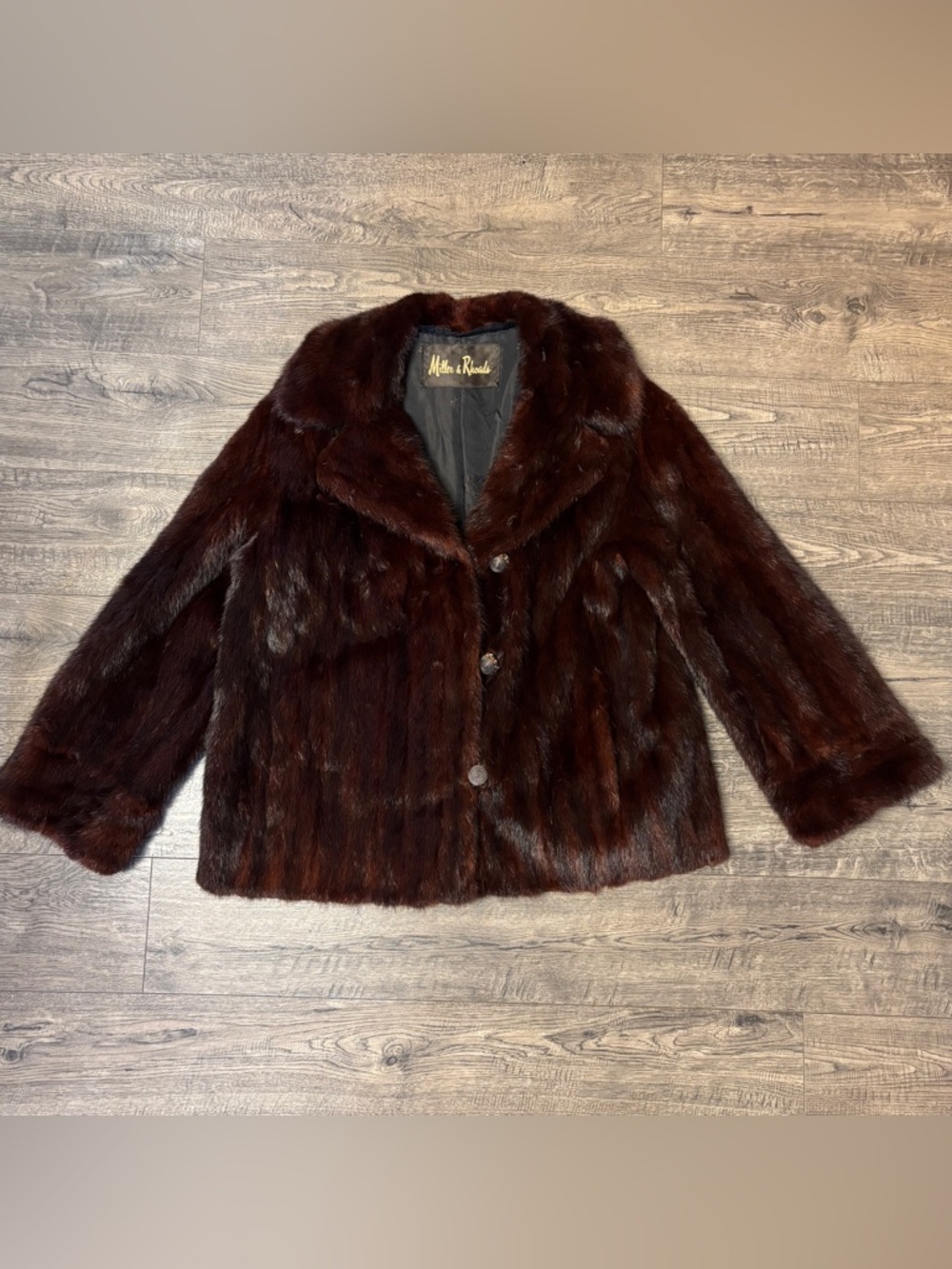 Miller & Rhoads Vintage Real Mink Fur Coat Size Large Gorgeous Color EUC!